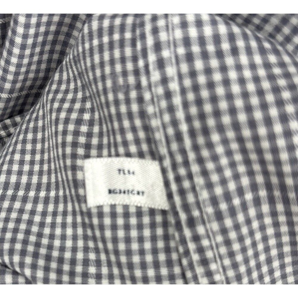 Charles Tyrwhitt Shirt Men 17-43” FRENCH CUFFS Extra Slim Fit Gray Tattersall LS - Picture 5 of 10